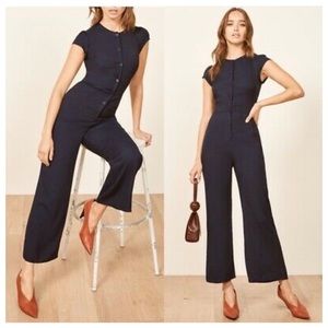 Reformation Marina Jumpsuit Size 6 Navy